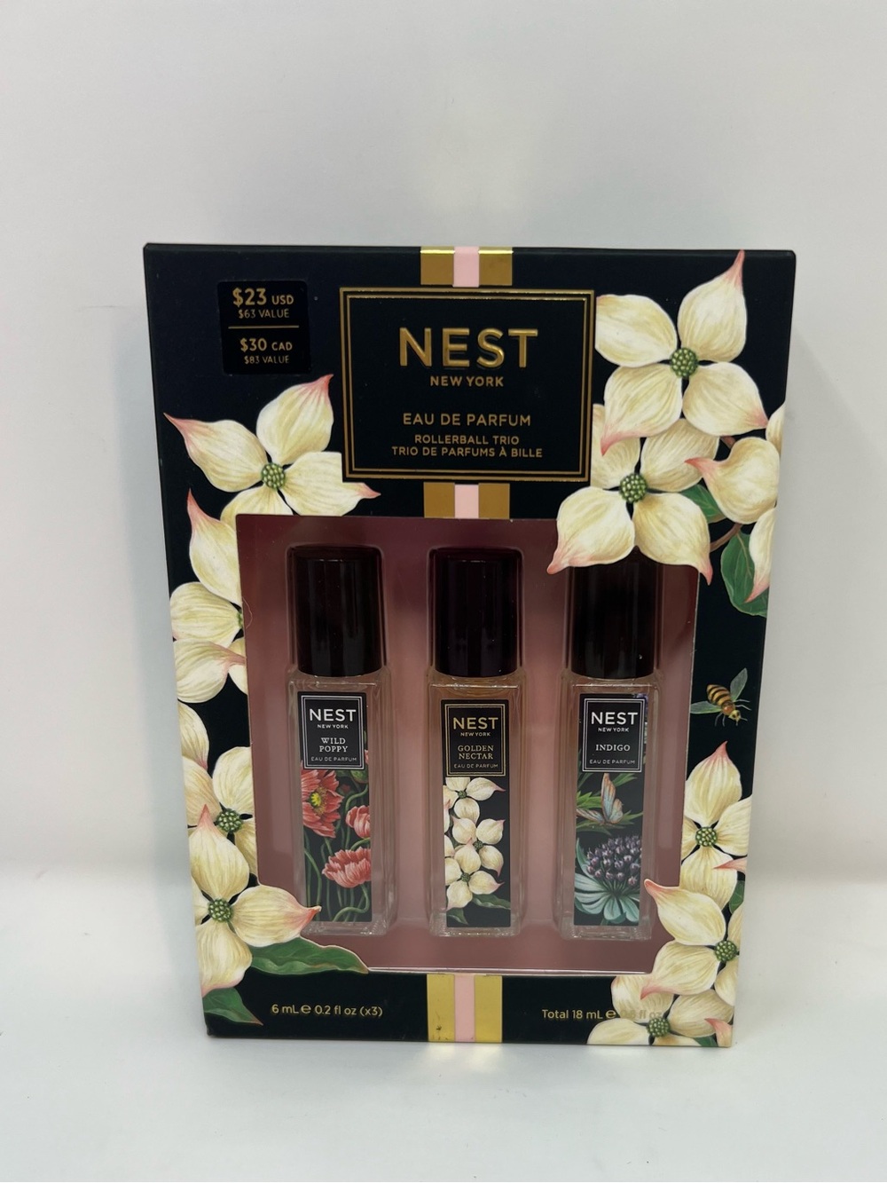 NEST Fragrances Eau de Parfum Rollerball Trio - Black, Pink, Cream